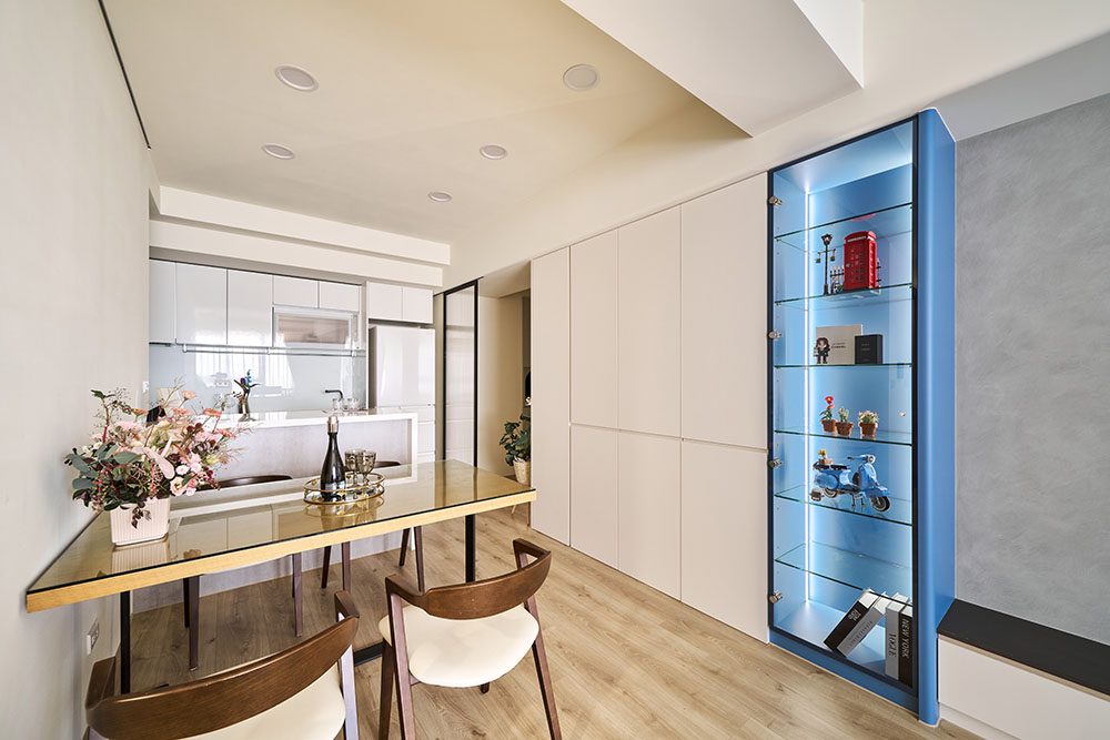 拼築日常台南新成屋展示玻璃櫃收藏收納住宅設計